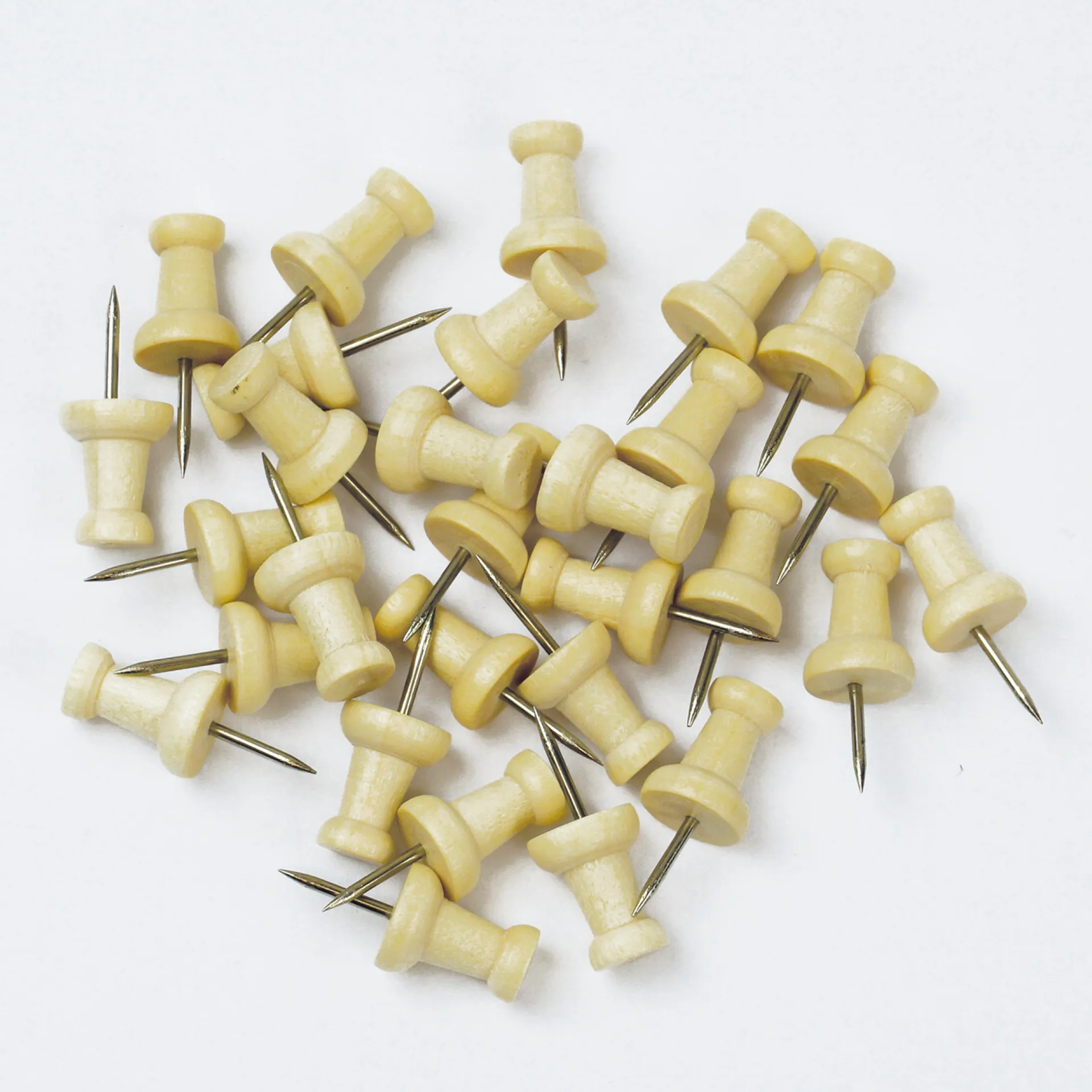 TimeTEX Natura-Büro-Set Pinnnadeln und Klammern aus Holz, 100-tlg.