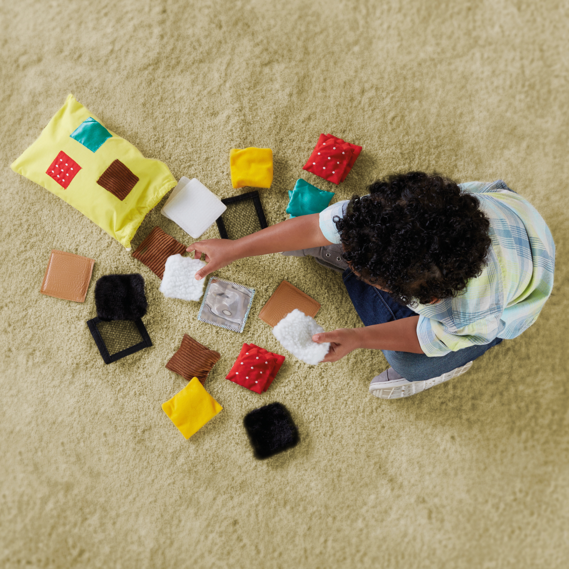 Tast-Memospiel "Textile Quadrate", 20-tlg.