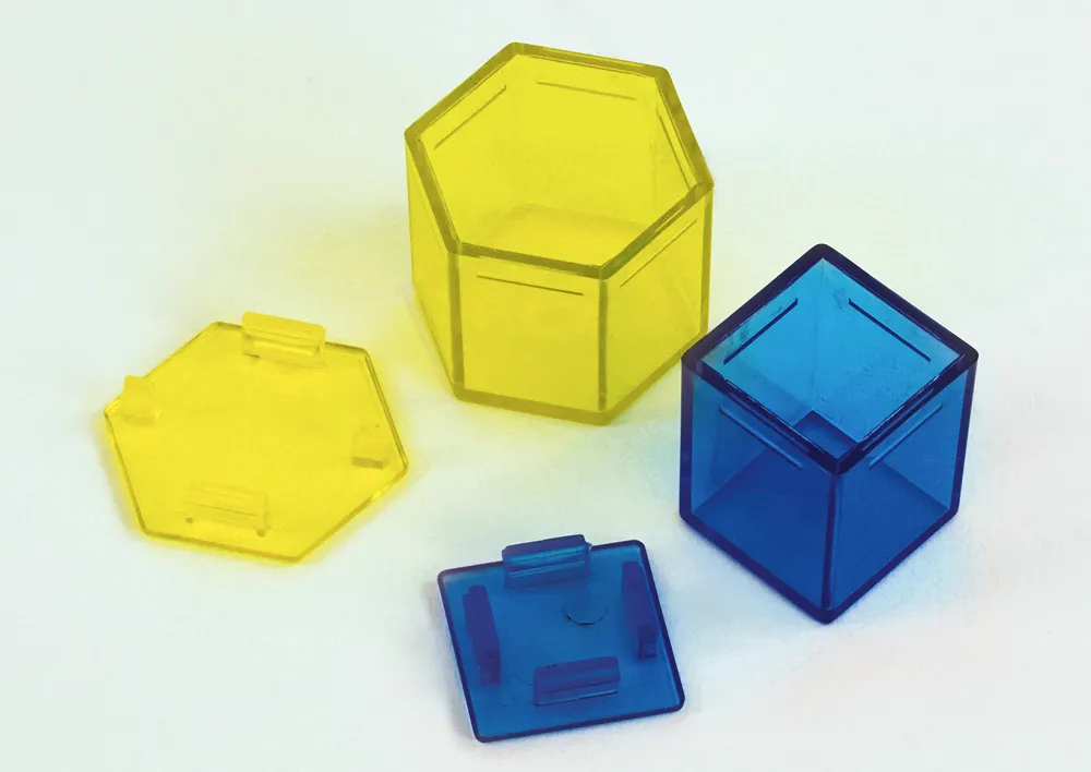 Set Mini-Geometrie-Körper transparent, 40-tlg.