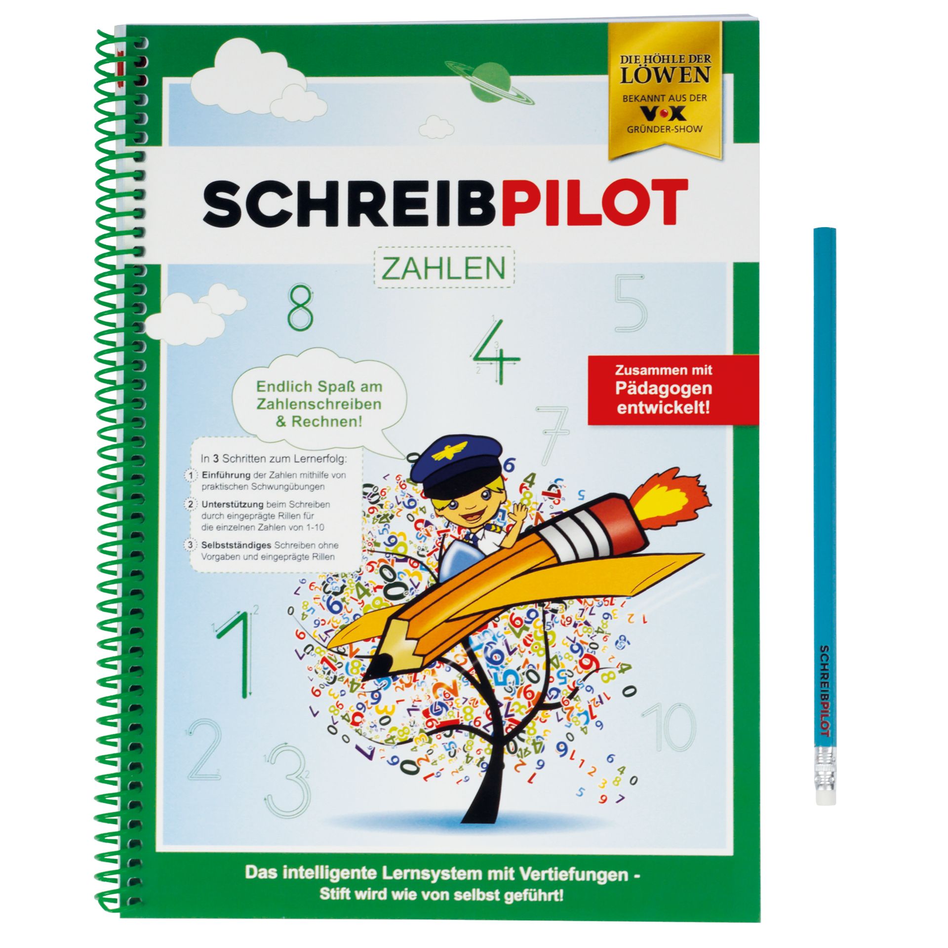 Schreiblern-Heft "Schreibpilot Zahlen", 58 Seiten