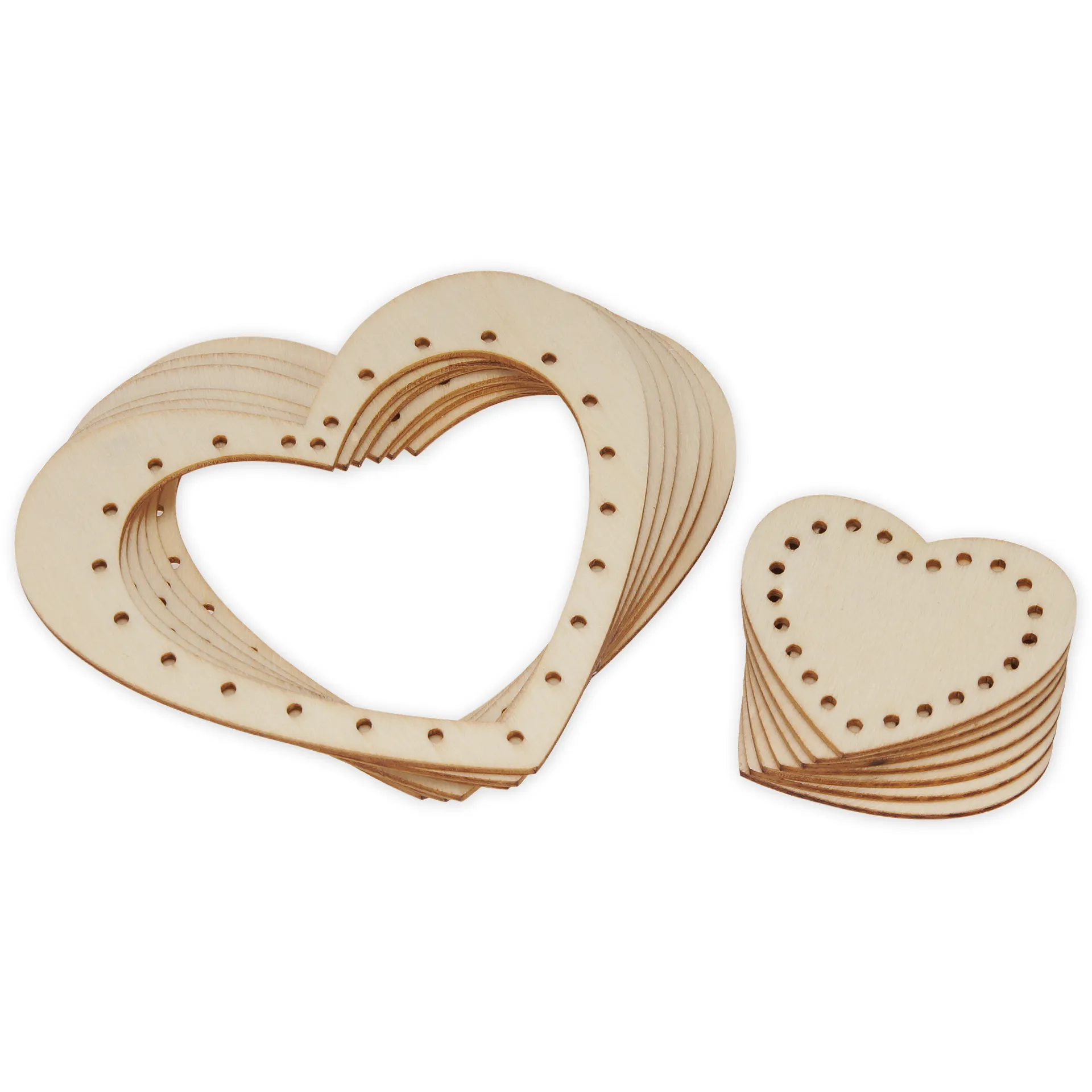 Fädelherzen, 12 Stück