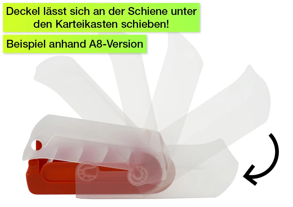 Lernbox A7, Kunststoff, mit 100 Karten liniert