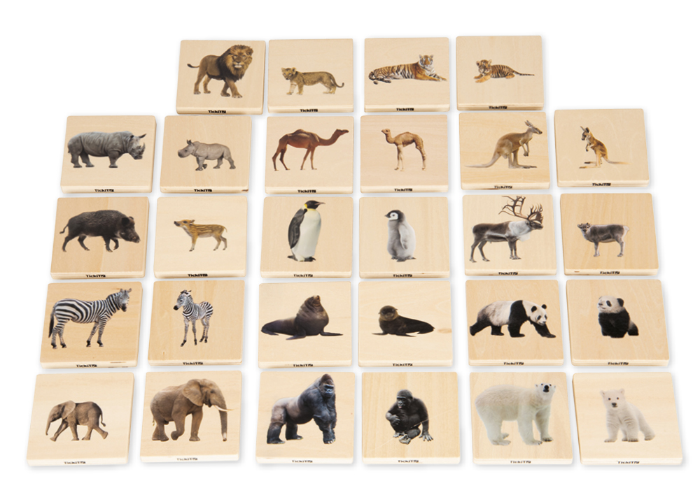 Mutter und Kind Memospiel "Wilde Tiere", 28-tlg.