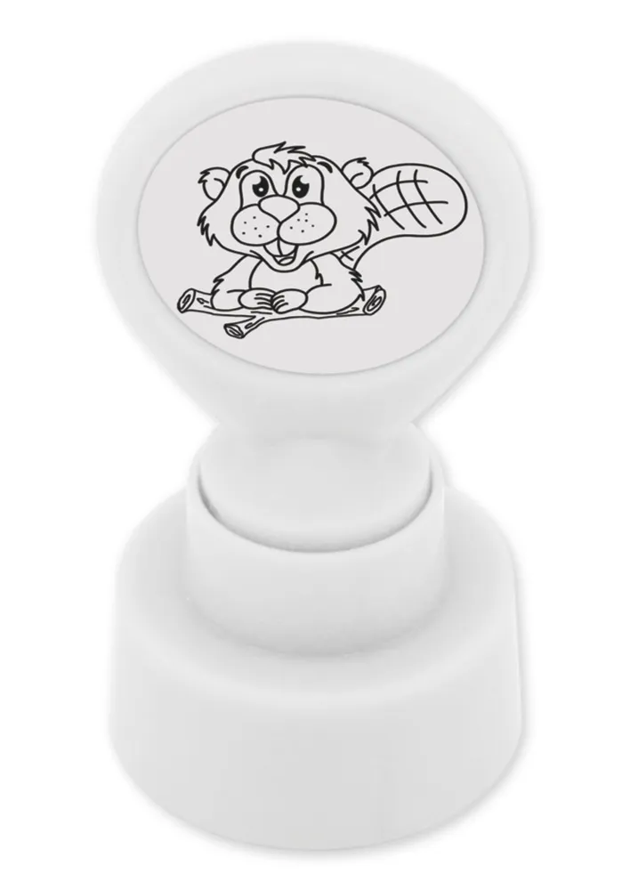 Siebdruck-Stempel "Perpetuum" rund "Biber"