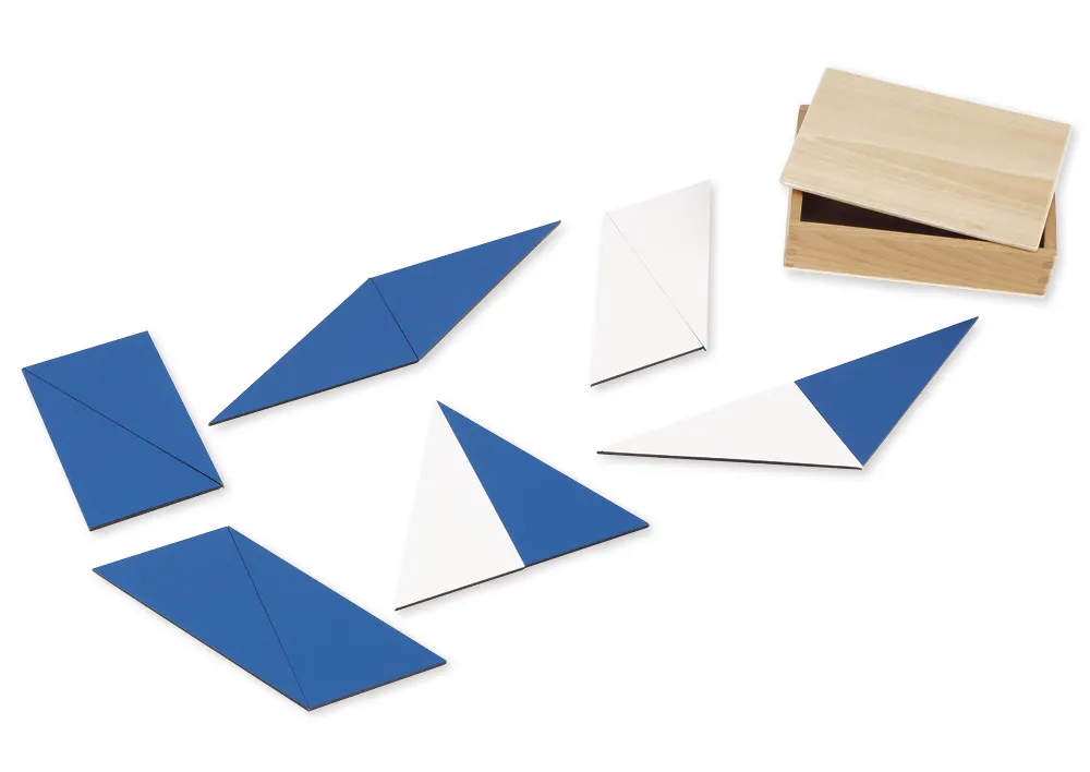 TimeTEX Zwölf Blaue Dreiecke "Montessori Premium"