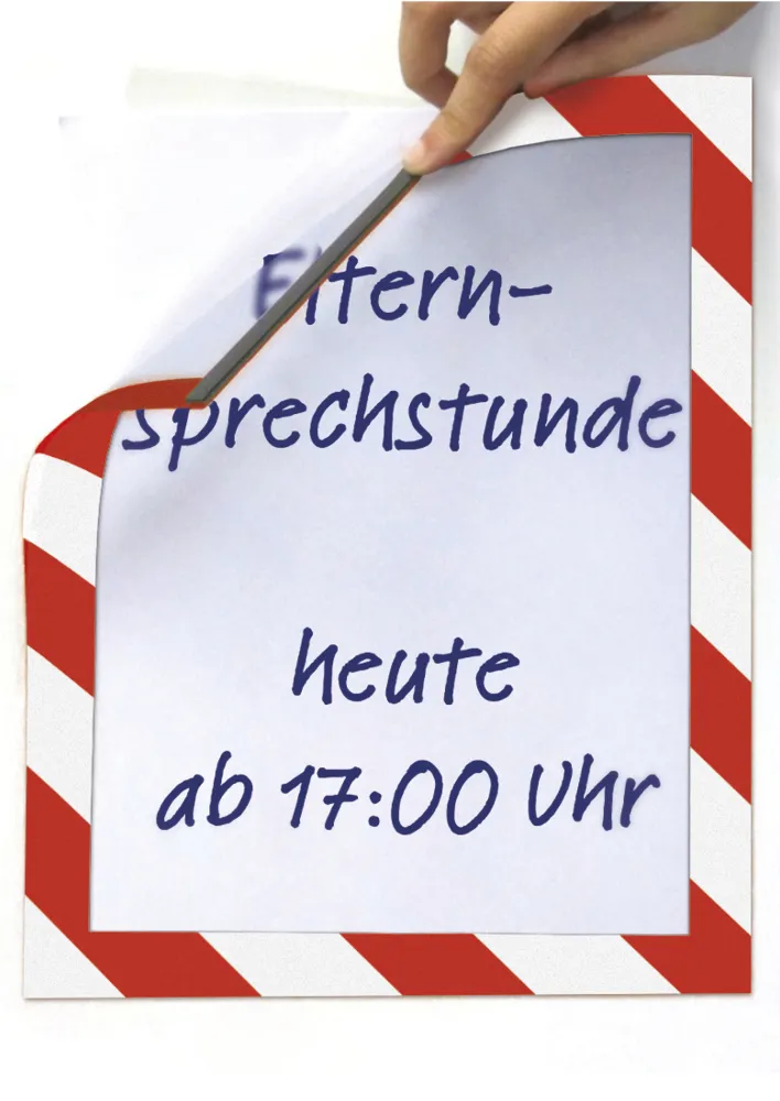 Signal-Rahmen-Einstecktaschen A4, magnetisch, 3-tlg.