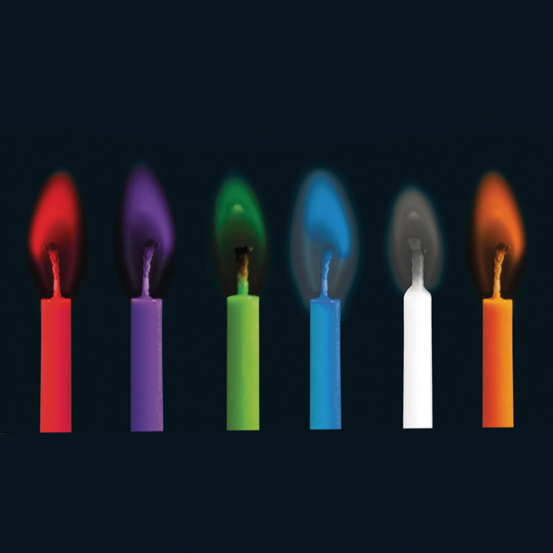 Partykerzen mit farbiger Flamme