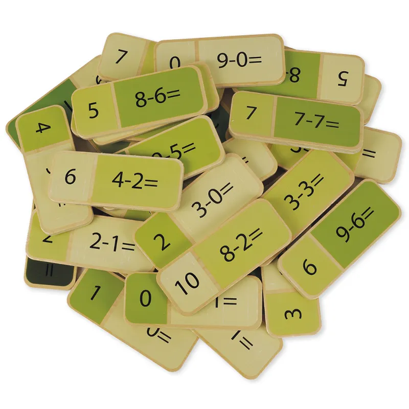 Mathematik-Domino "Subtraktionsaufgaben", 65-tlg. im Stoffbeutel