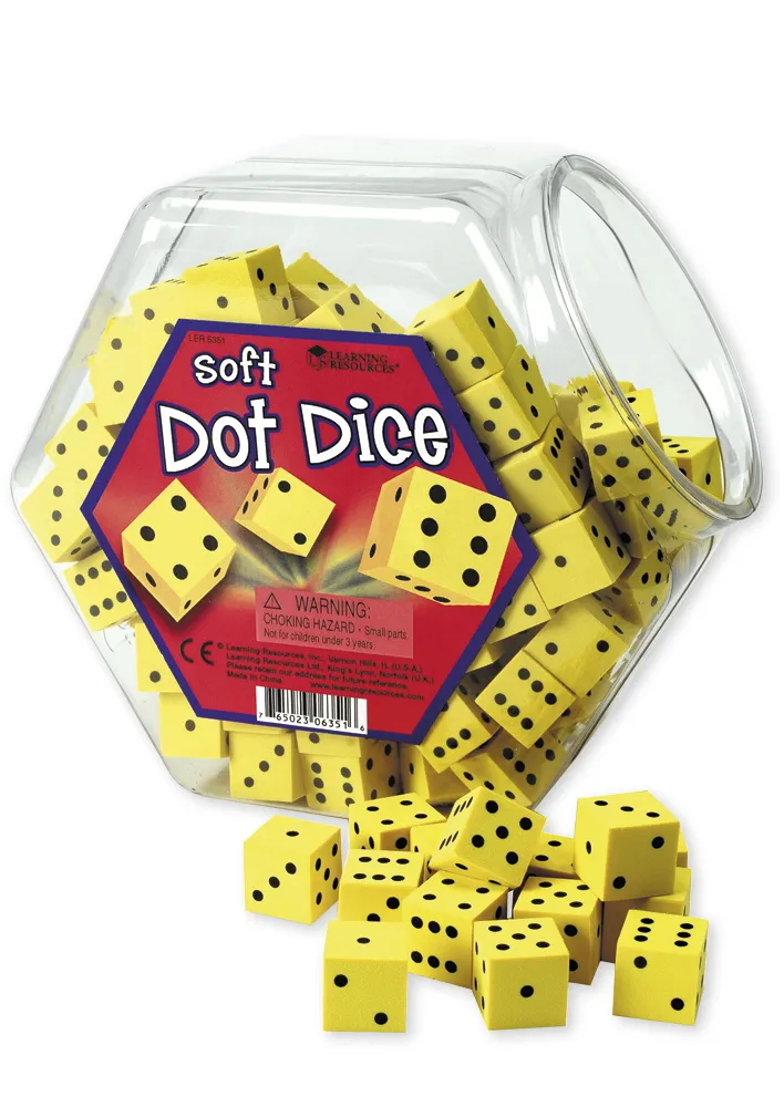 Flüster-Spielwürfel Satz, 200-tlg., 17 mm, mit Augen