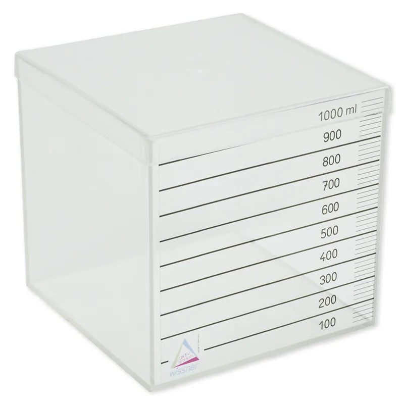 Liter-Würfel, transparent, aus RE-Plastic