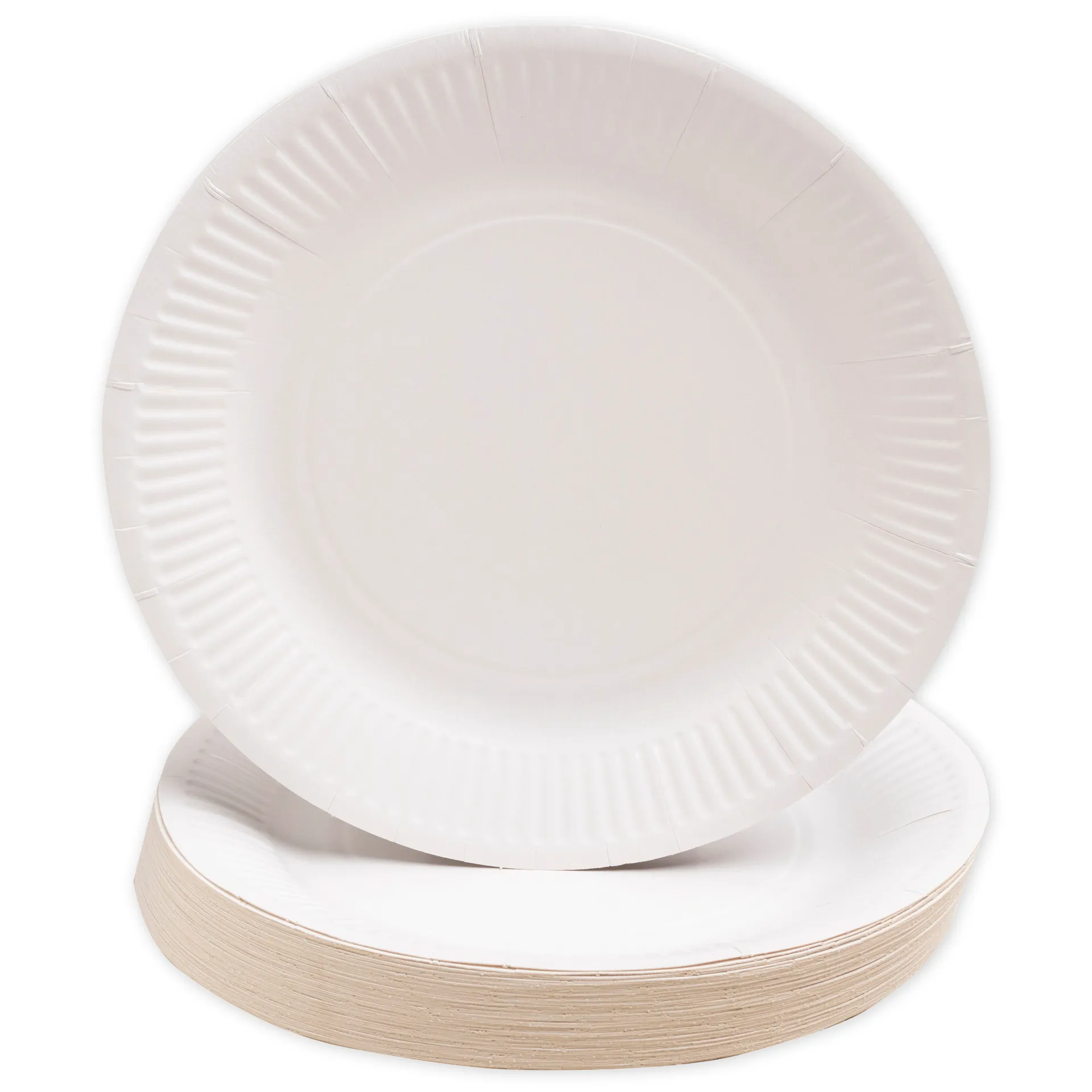 Set Pappteller weiß, 23 cm ø, 50 Stück