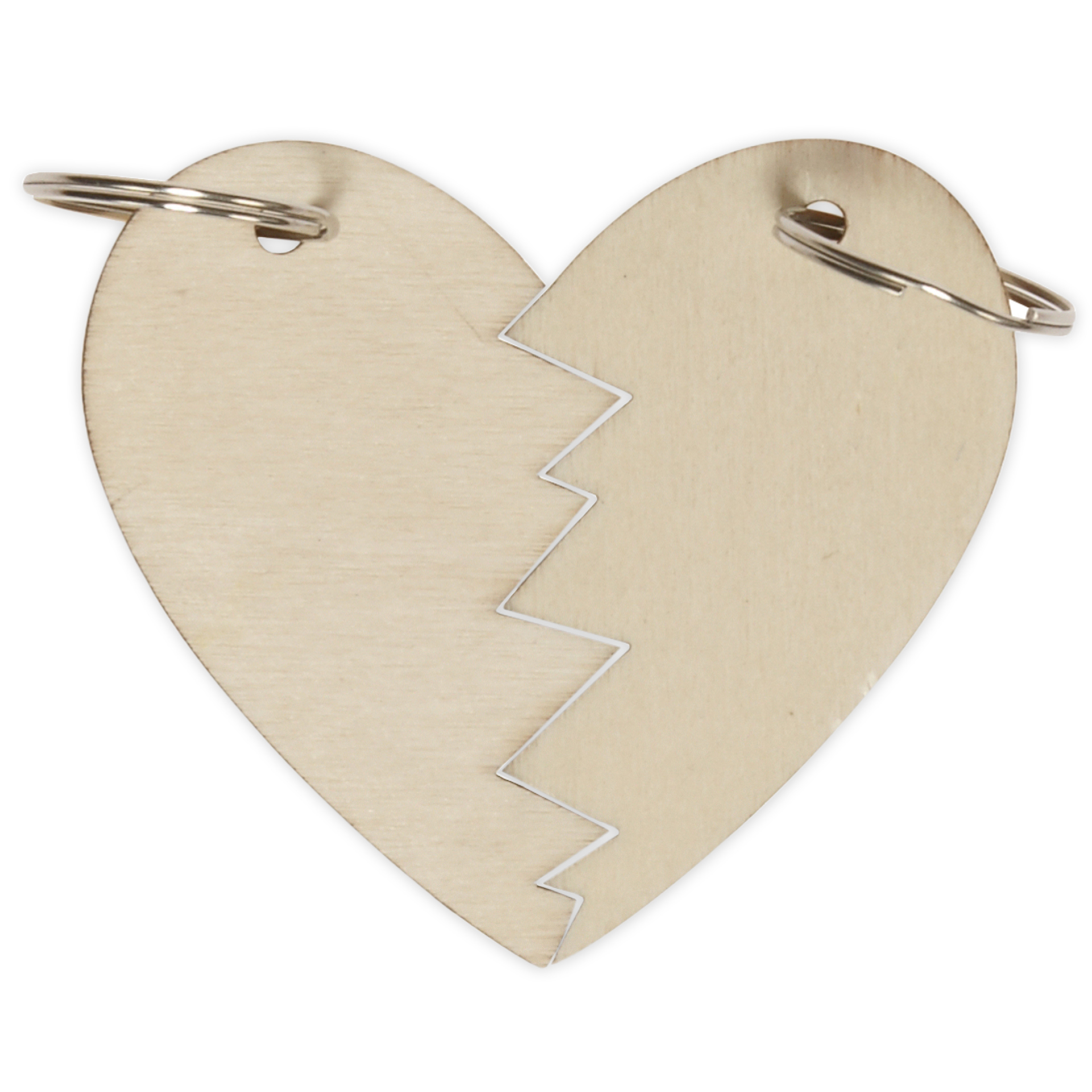 Schlüsselanhänger "Geteiltes Herz", 12 Stück