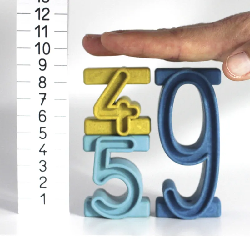 Stapel-Zahlen "Zahl-auf-Zahl", 34-tlg., "Montessori-Farben" "Montessori Premium"