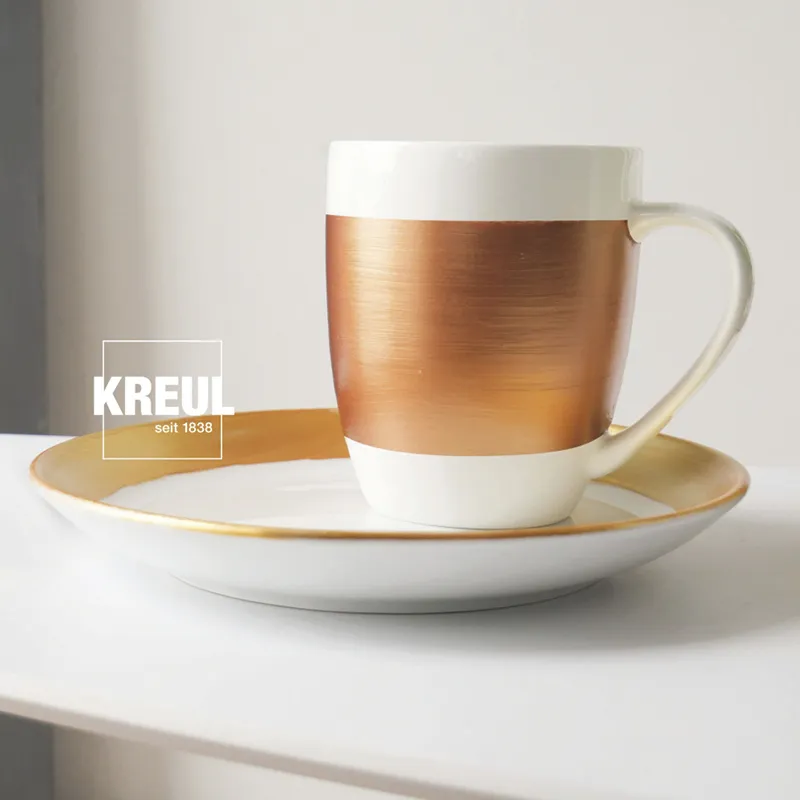 KREUL Glas- und Porzellanmalfarbe Metallic, 6 x 20 ml