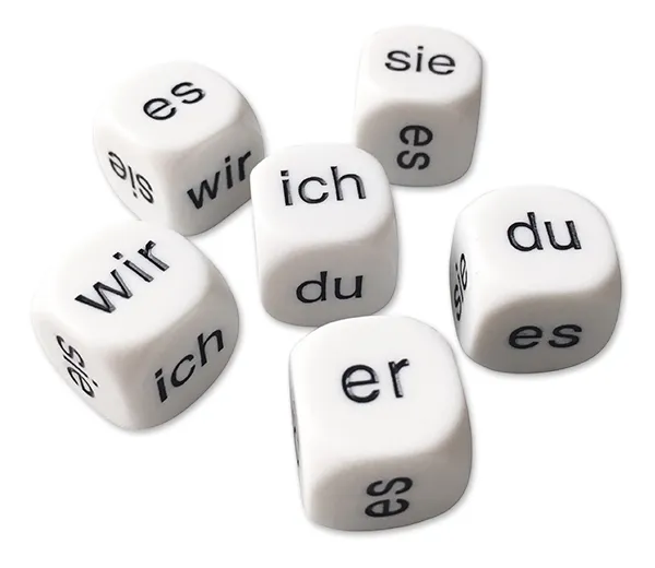 Würfel-Set Deutsch "Personalpronomen" 5-tlg., 16 mm