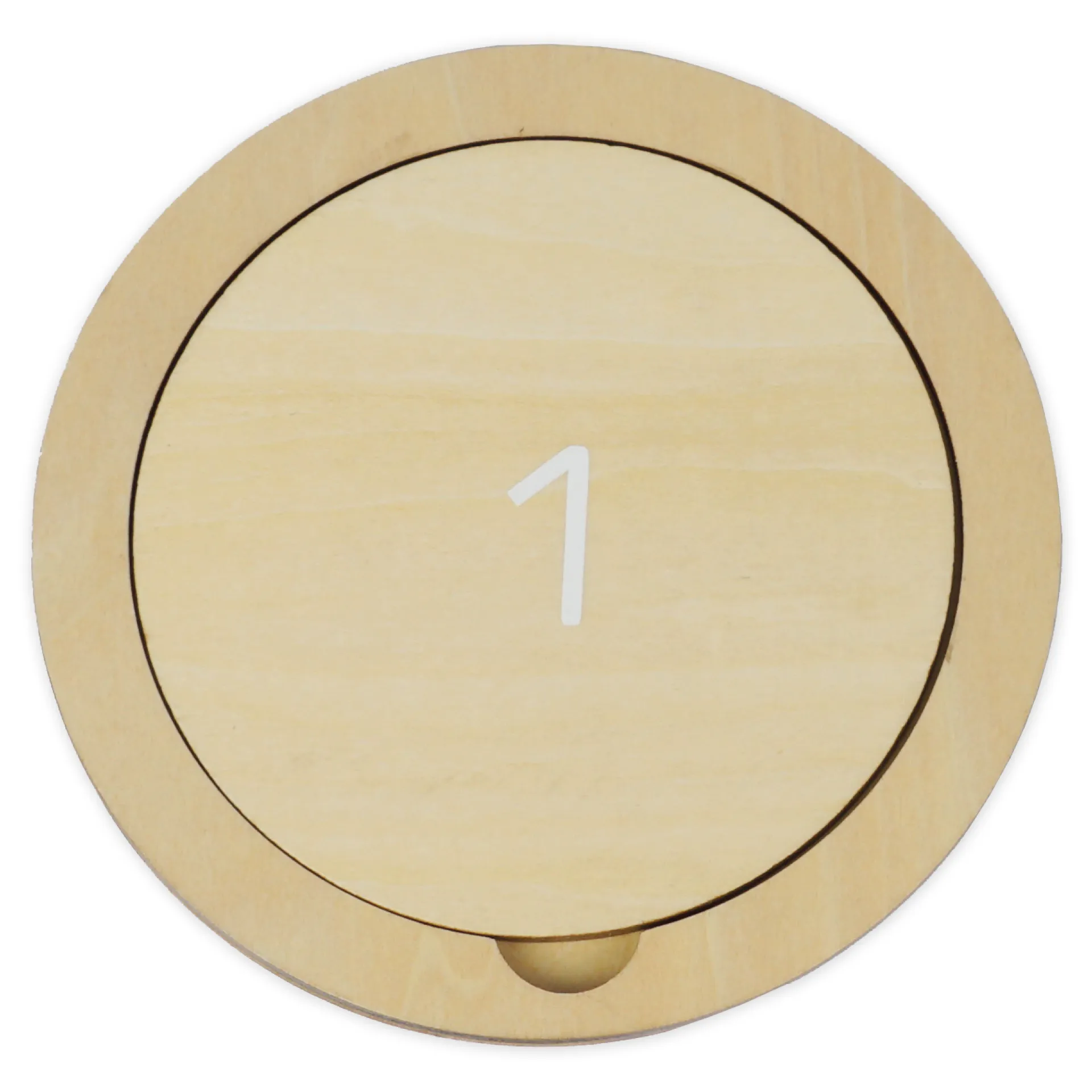 Bruchrechen-Kreise aus Holz, mit Einlagekreis, 150 mm ø, 30-tlg.