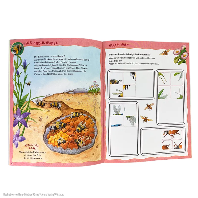 Mein großes Tierstickerbuch – Die kleine Honigbiene und ihre Freunde