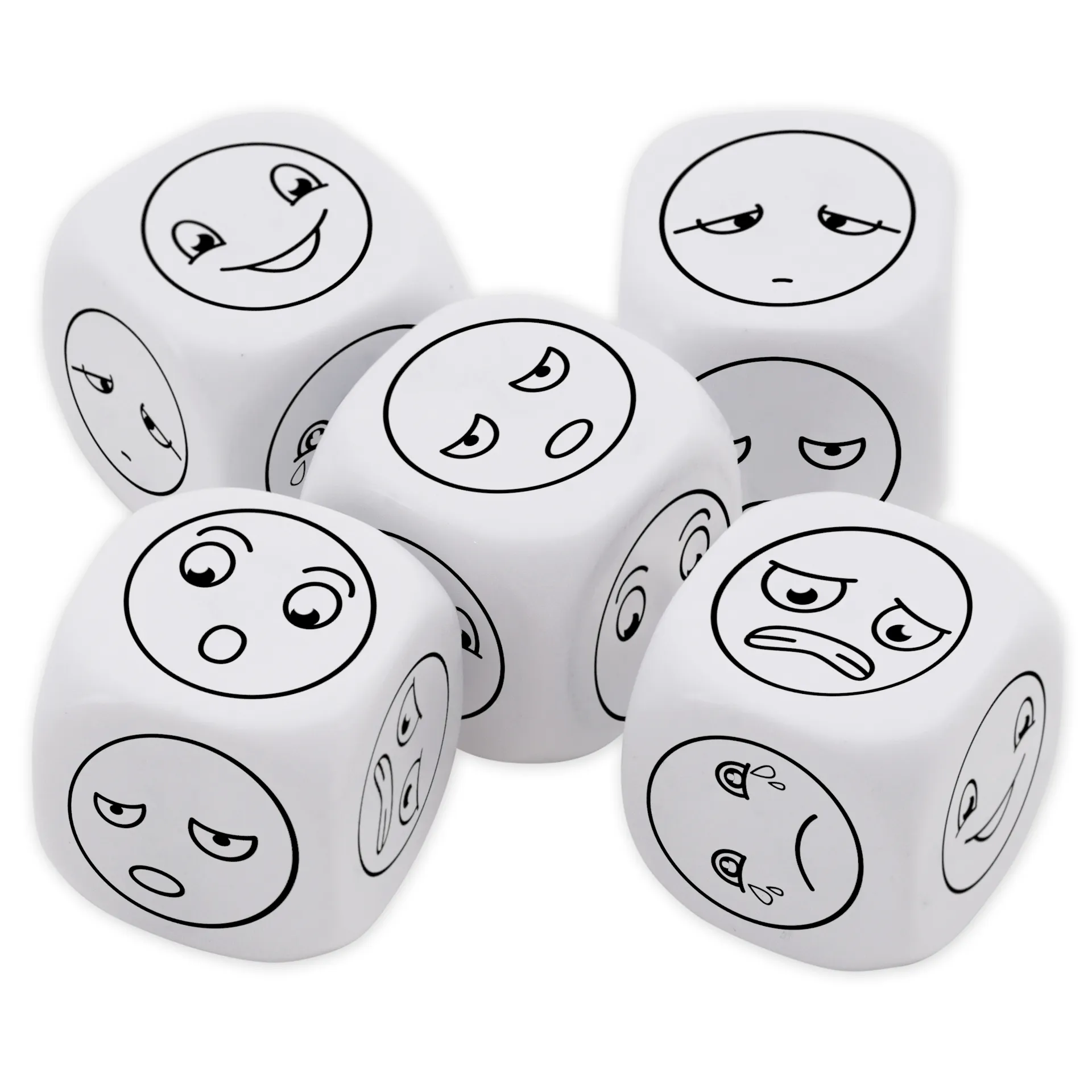 TimeTEX Würfel-Set Emotionen "6 Gesichter", 5-tlg.