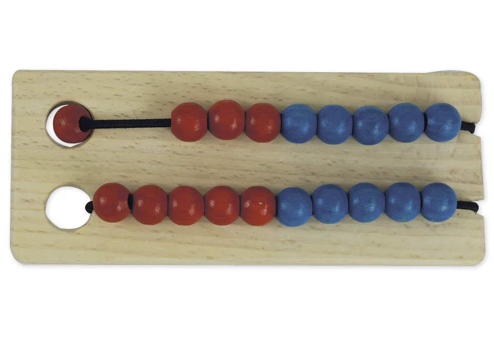 Rechenbrettchen 20-er Zahlenraum, 12x5 cm