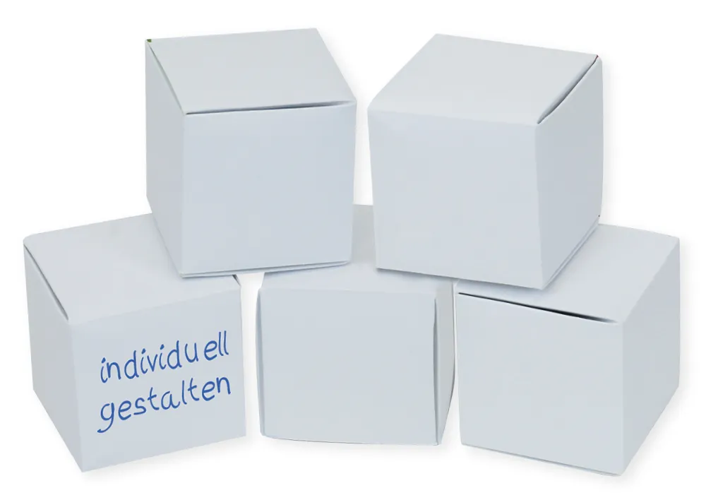TimeTEX Blanko-Würfel aus Pappe, 5 cm, 5 Stück