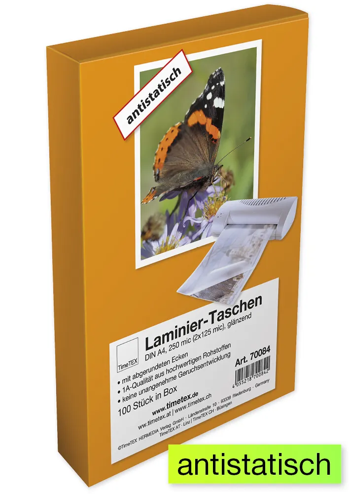Laminier-Taschen A4 2x125 mic glänzend, 100 Stück