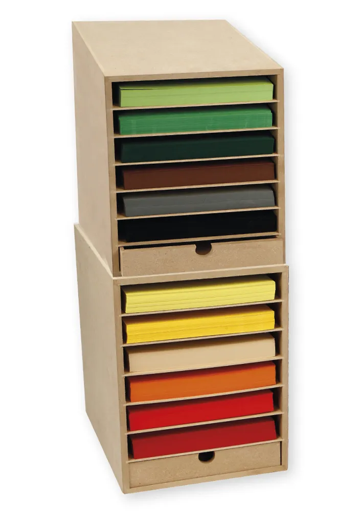 Ablagebox A4 mit 6 Fächer und 1 Schublade