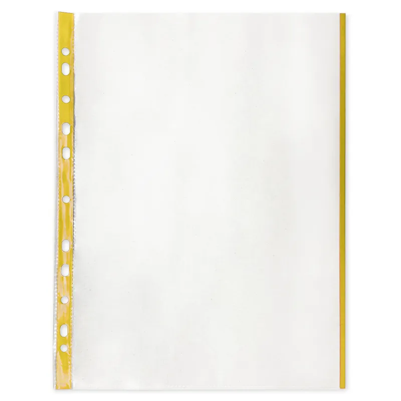 Prospekt-Hüllen A4 mit Duplex-Farbstreifen, 50 Stück