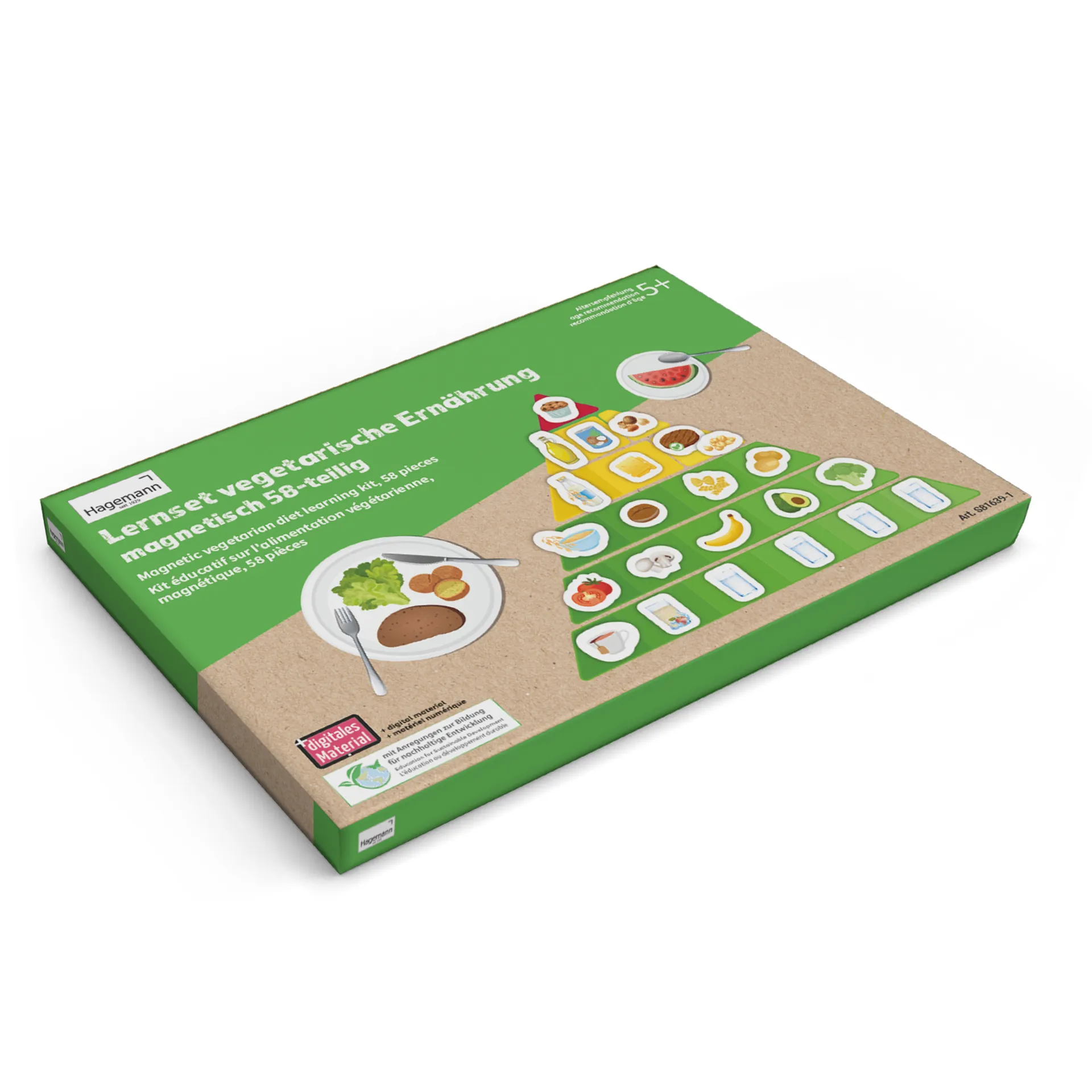 Hagemann Lernset Vegetarische und vegane Ernährung (magnetisch), 61-tlg.