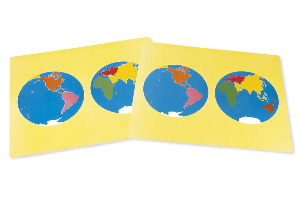 TimeTEX Puzzlekarte Erdteile "Montessori Premium"