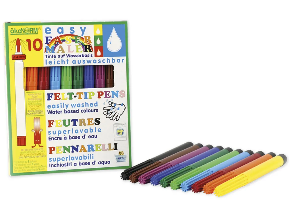 easy Fasermaler 4 mm, 10 Farben