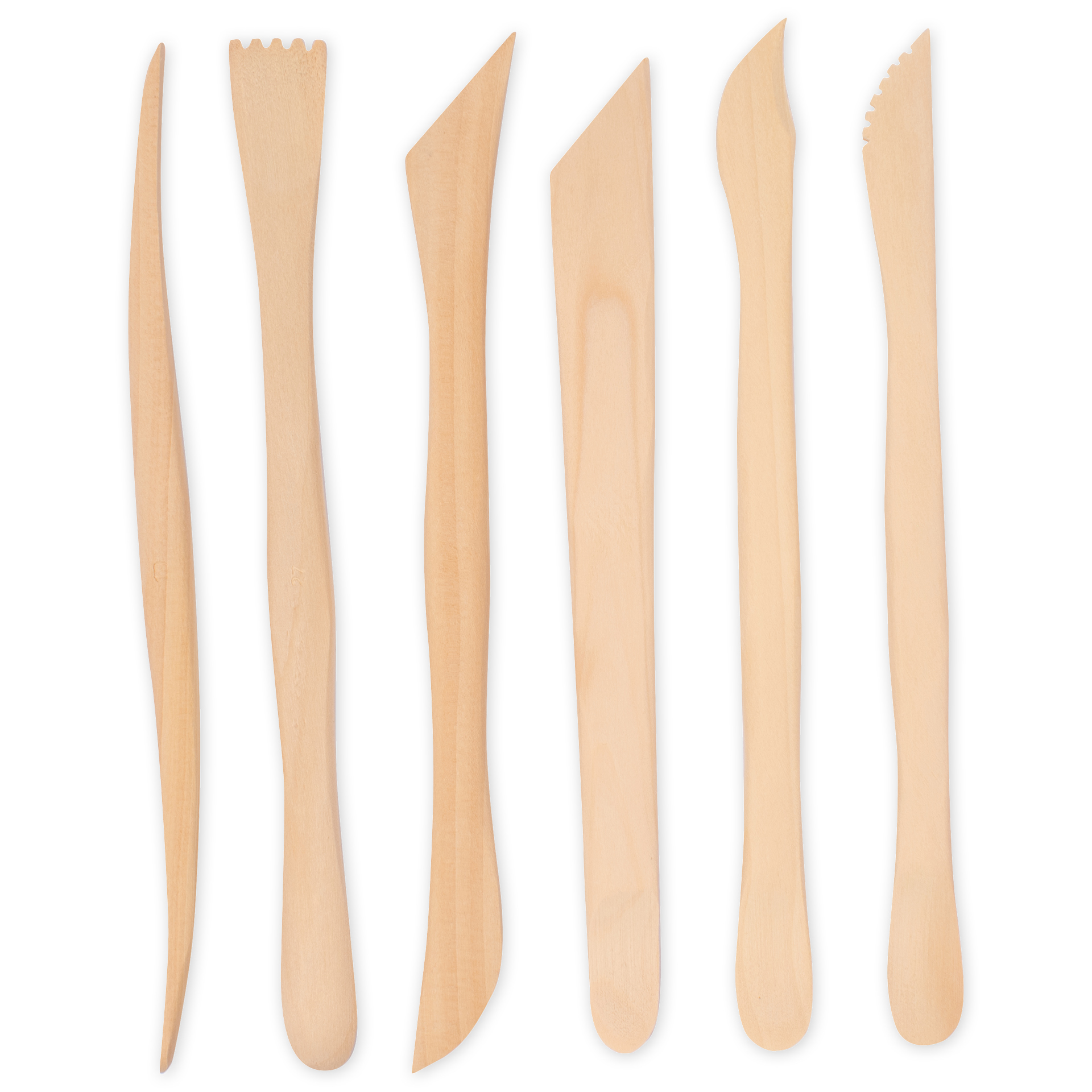 Set Modellierwerkzeug aus Holz, 6-tlg.