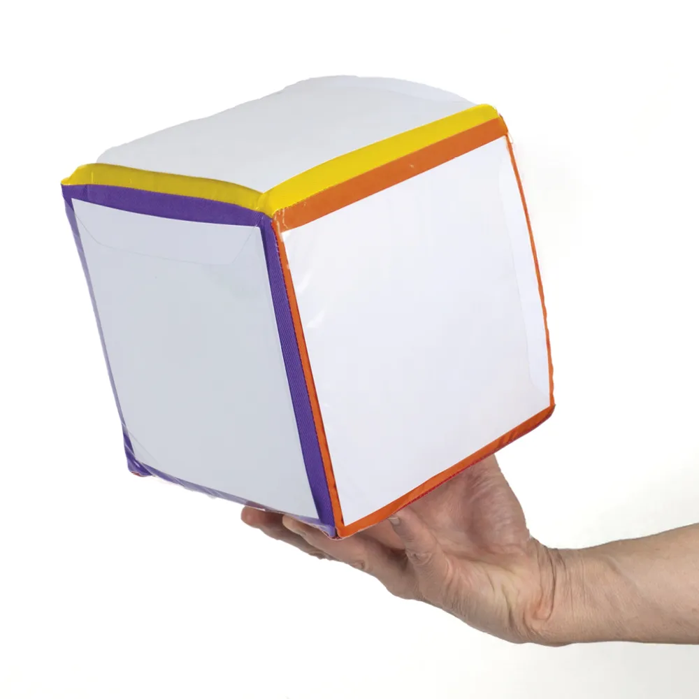 Blanko-Würfel mit Einstecktaschen 15 cm