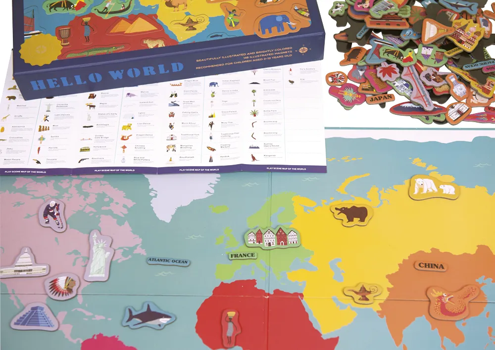 Legespiel "Magnetische Weltkarte", 149-tlg.