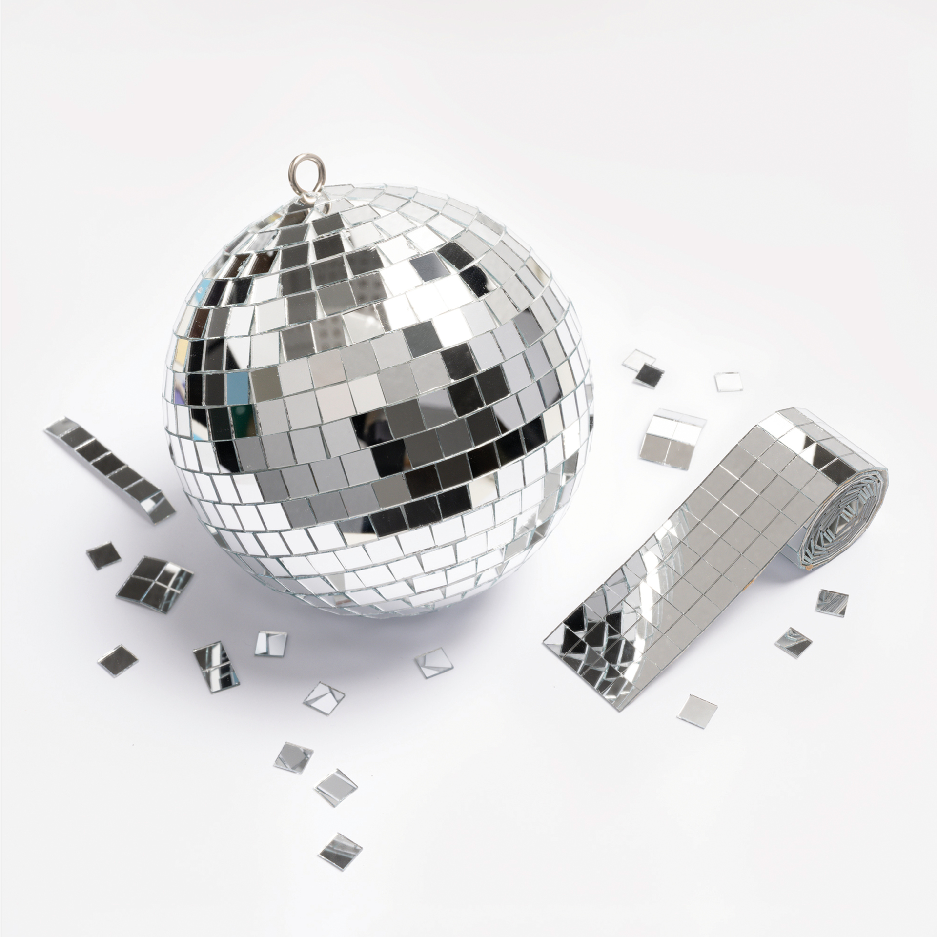 Spiegelsteine Mirror Tile Rolls, 10x10 mm, 800 Stück