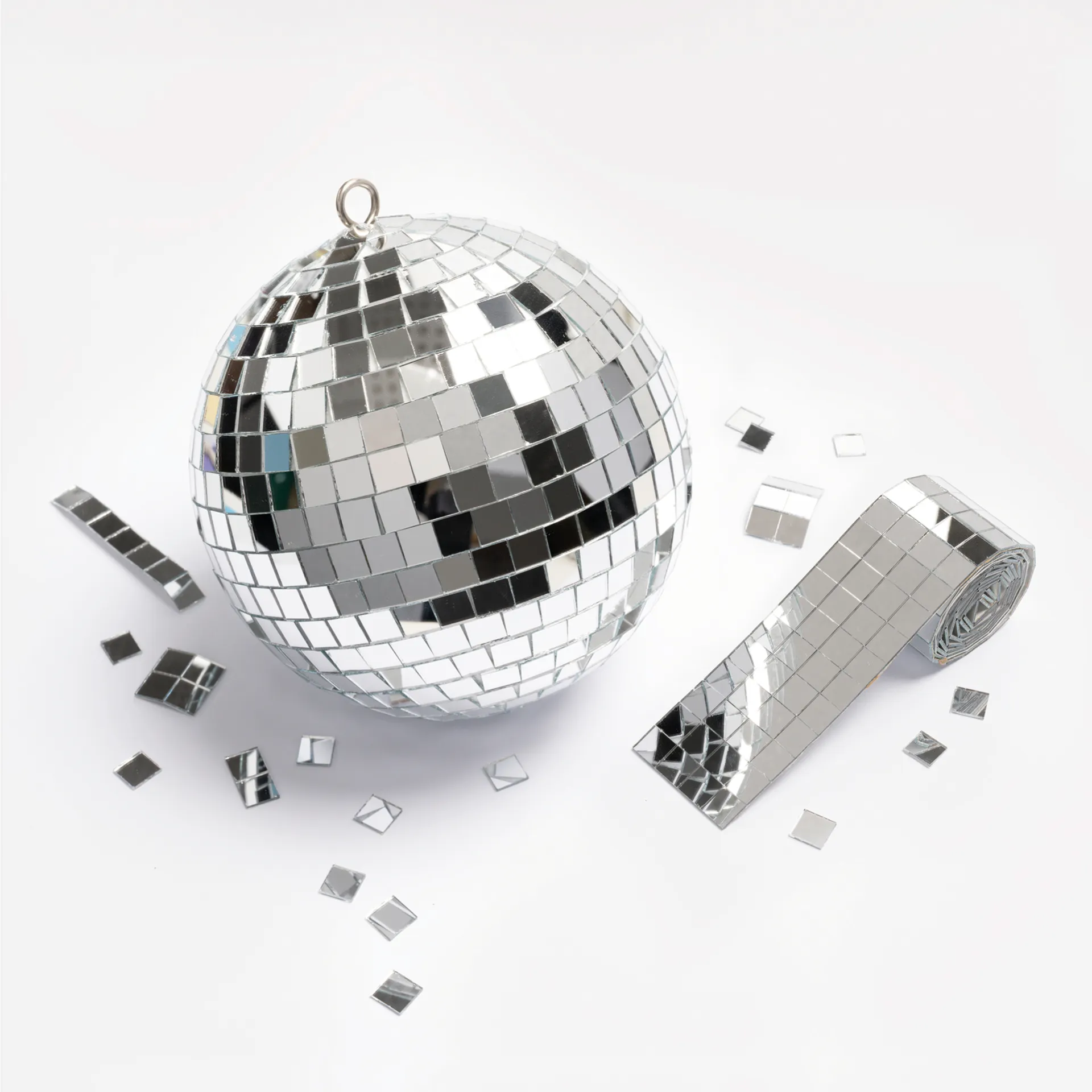 Spiegelsteine Mirror Tile Rolls, 10x10 mm, 800 Stück