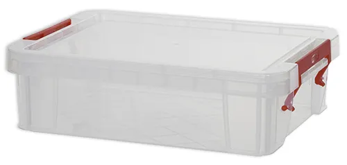 Kunststoff-Box stapelbar, transparent, 2,3 Liter (A5)