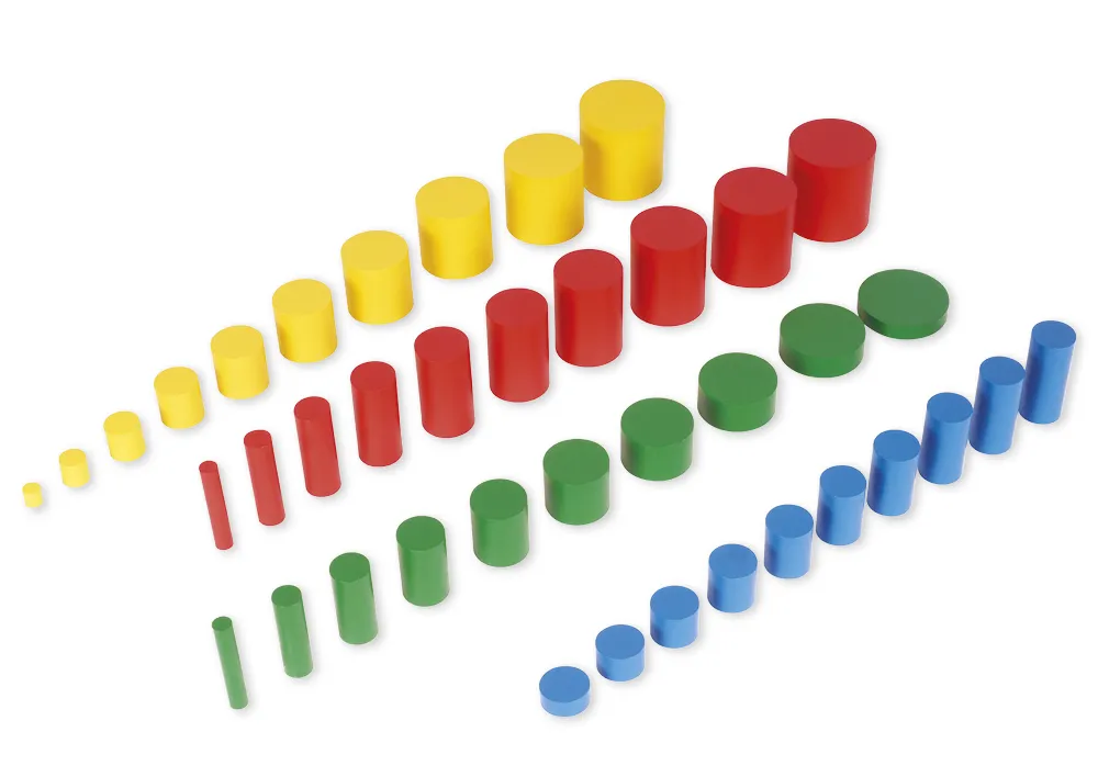 TimeTEX Farbige Zylinder "Montessori Premium"