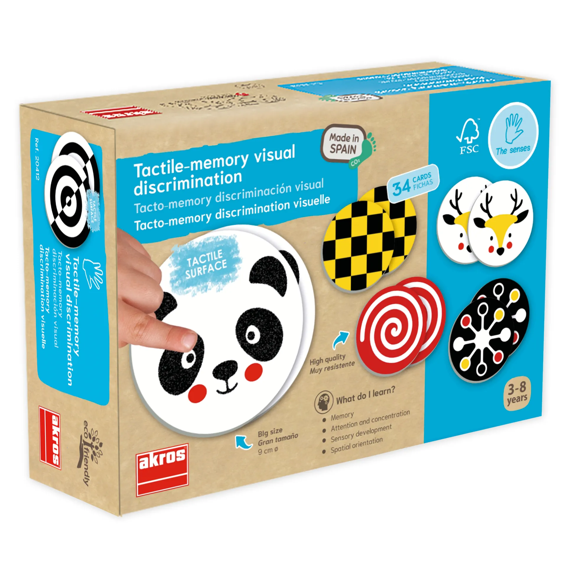 Memospiel "visuell und taktil", 34-tlg.