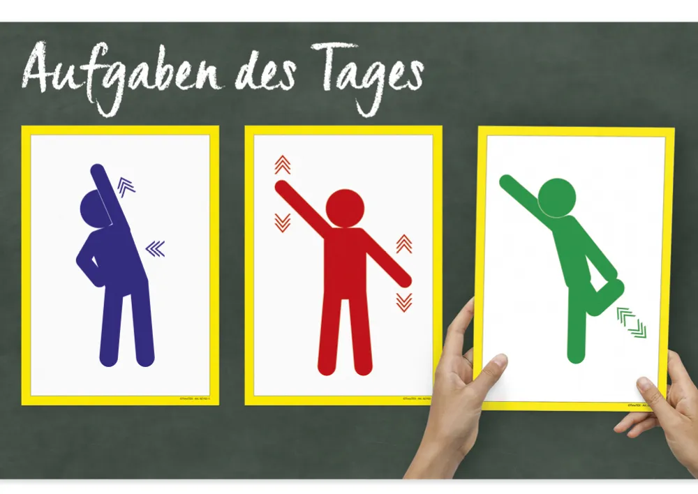 Aktivitäten-Karten XL A4 "Bewegtes Lernen", magnetisch, 26-tlg.