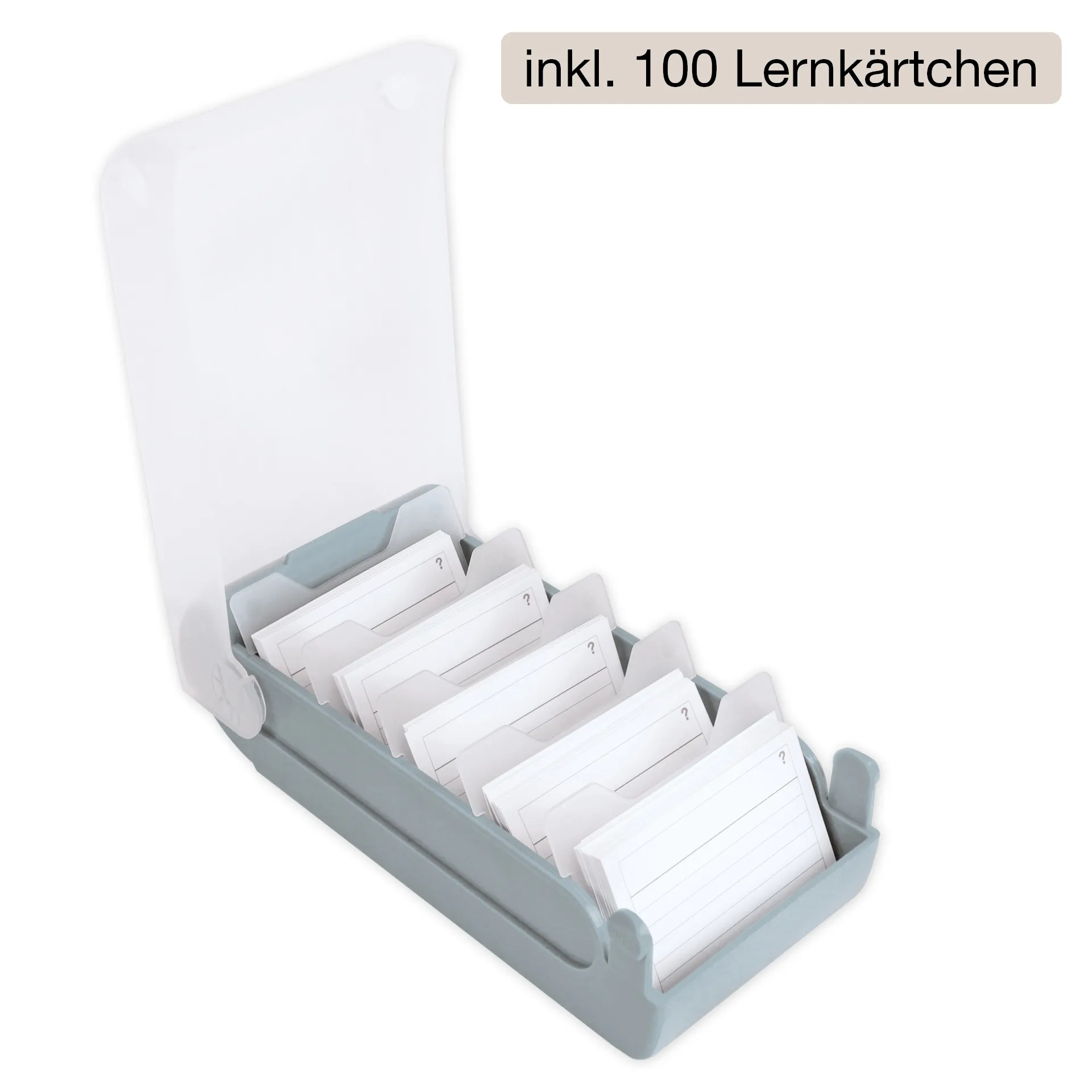 Lernbox A8 Kunststoff mit 100 Lernkärtchen