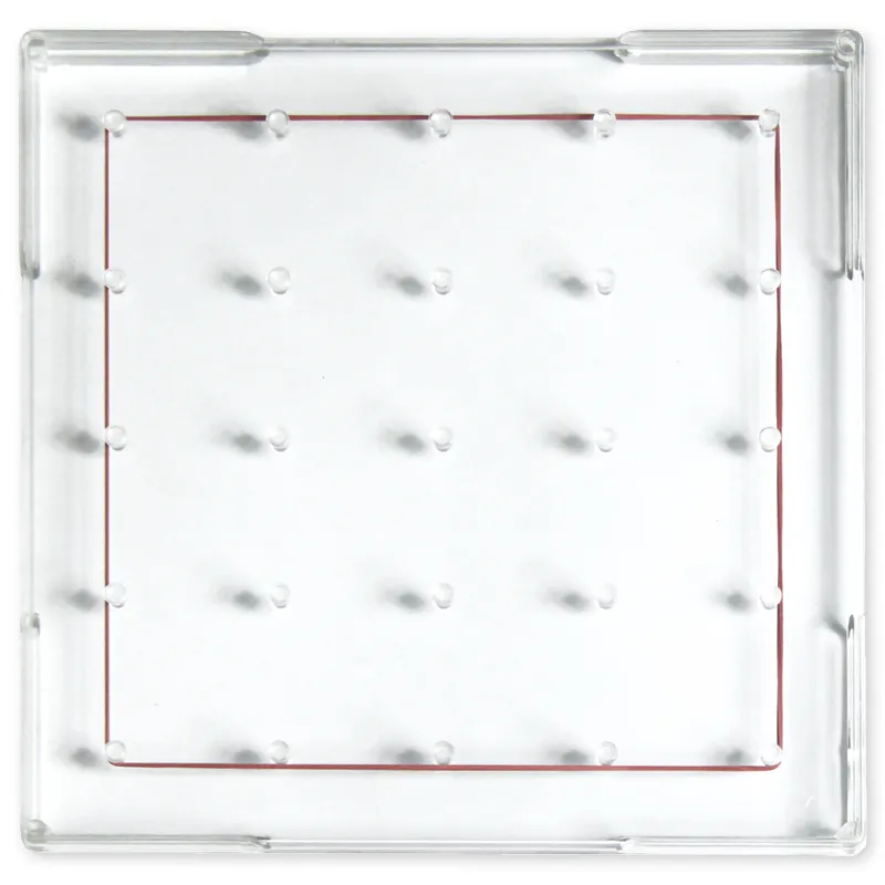 Geometrie-Brett einseitig (5x5 Stifte), 15x15 cm, transparent