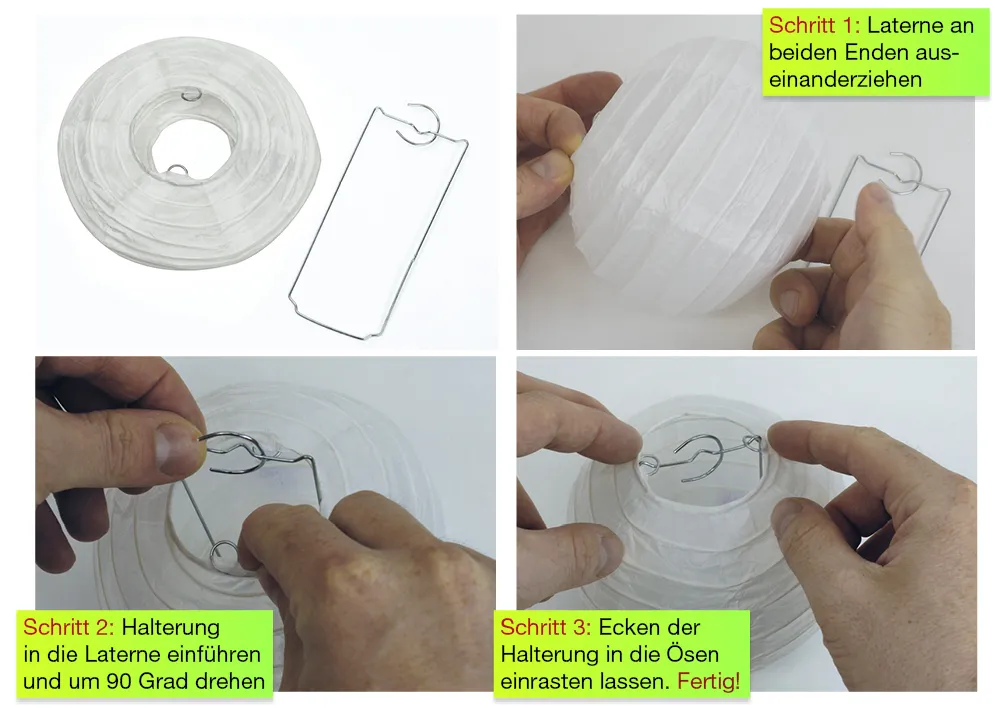 Papier-Lampions rund, 12 Stück