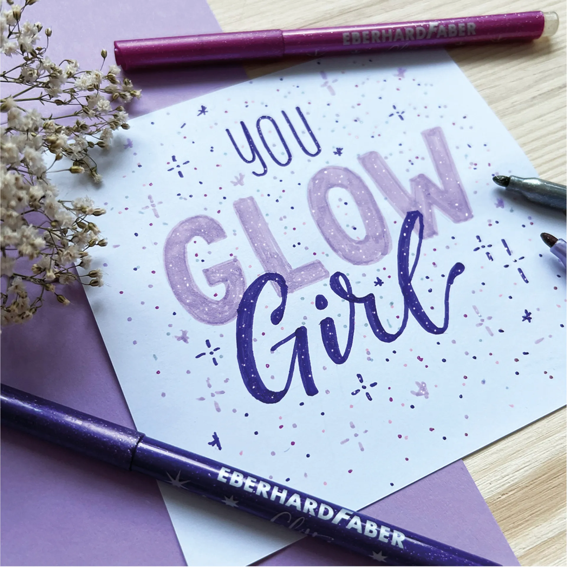 Eberhard Faber Glitter Filzstifte, 8 Stück