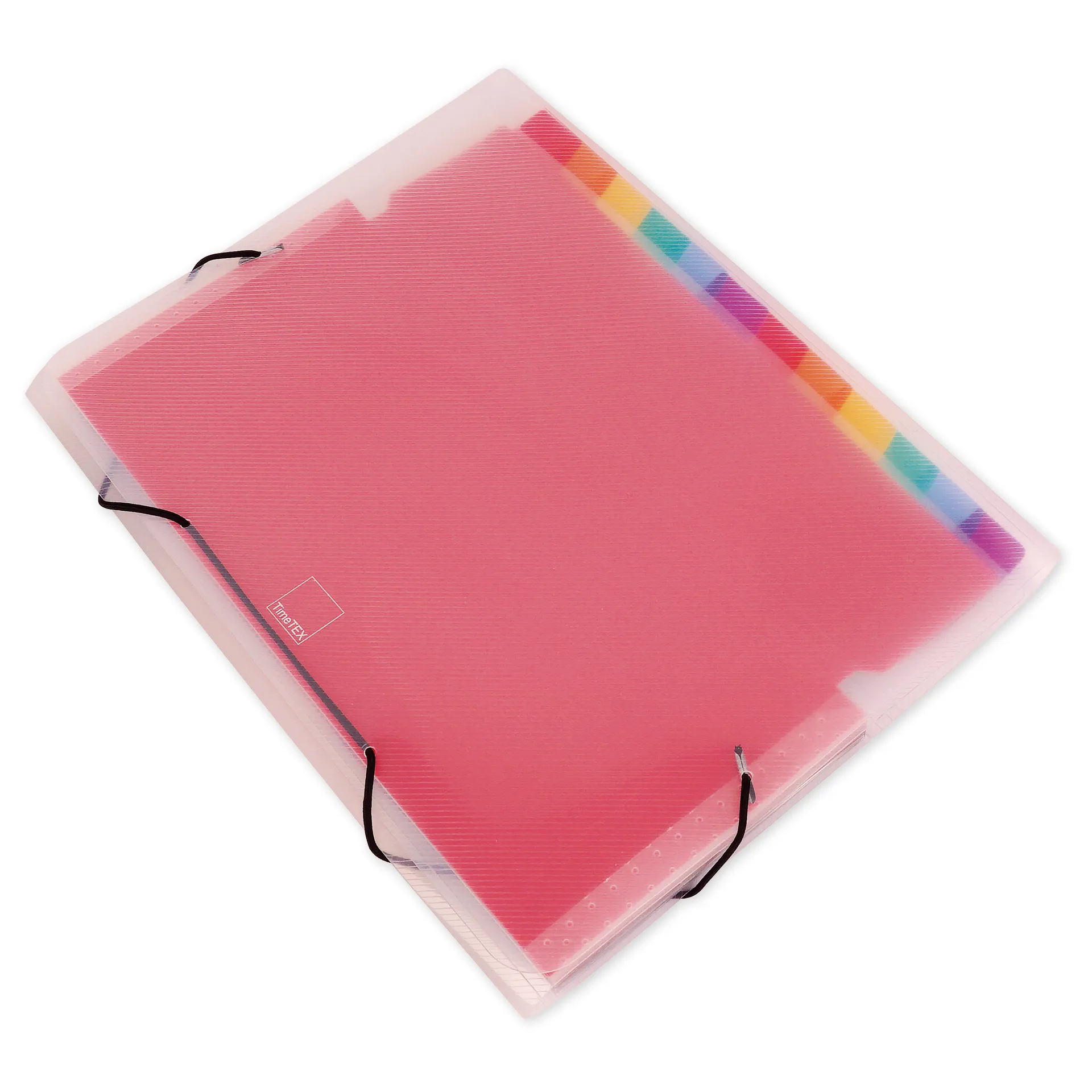 TimeTEX Fächermappe A4-Plus, transparent farbig