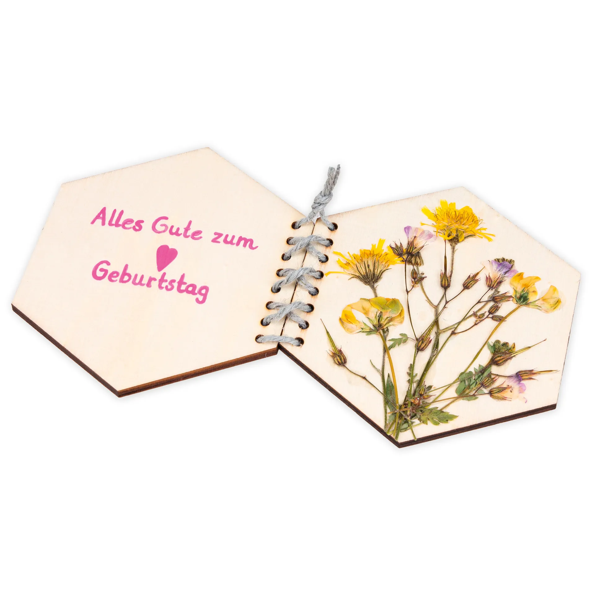 Web- und Fädelwaben aus Holz, 8 Stück