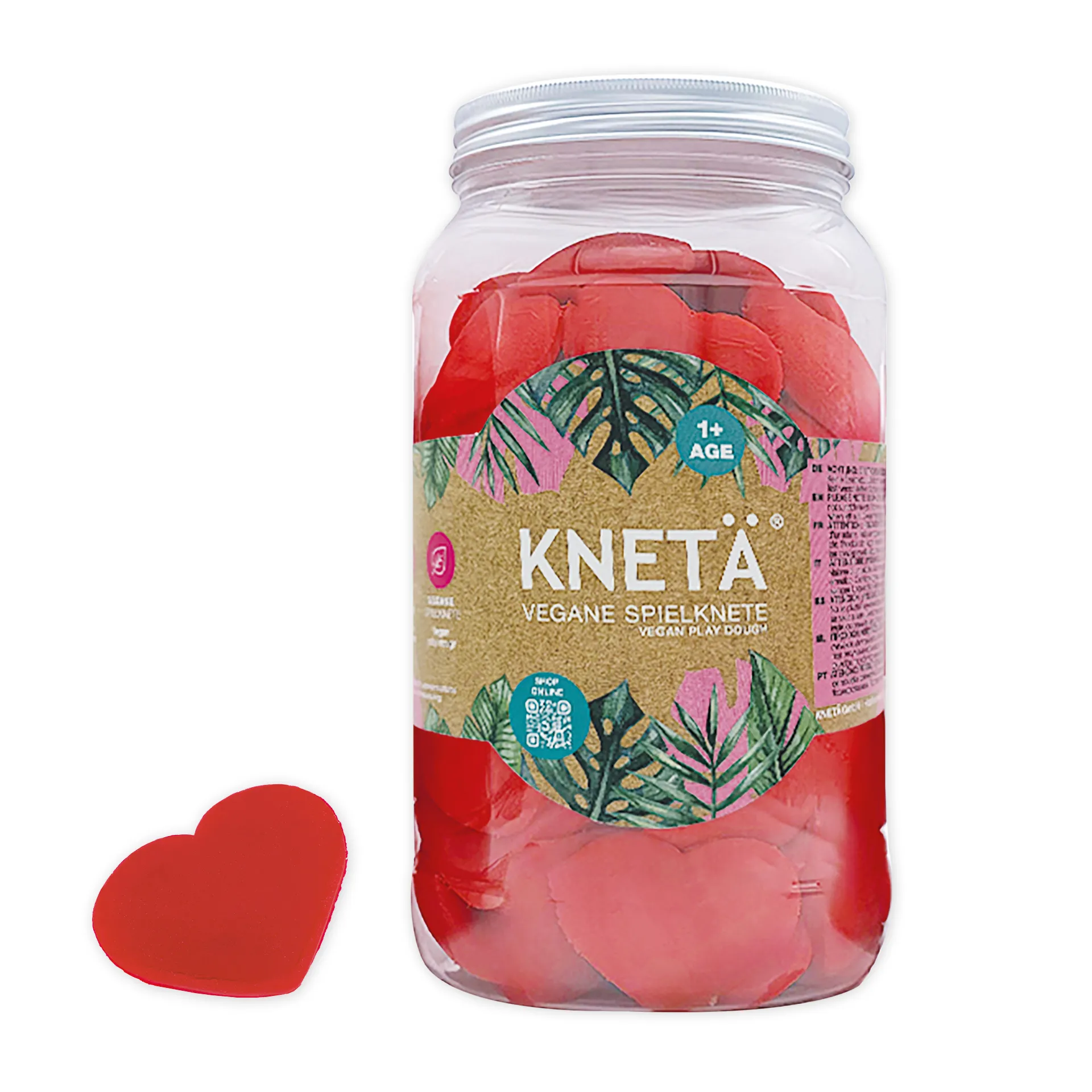 Soft-Knete "Knetä" in Herzform, vegan, 80 Stück