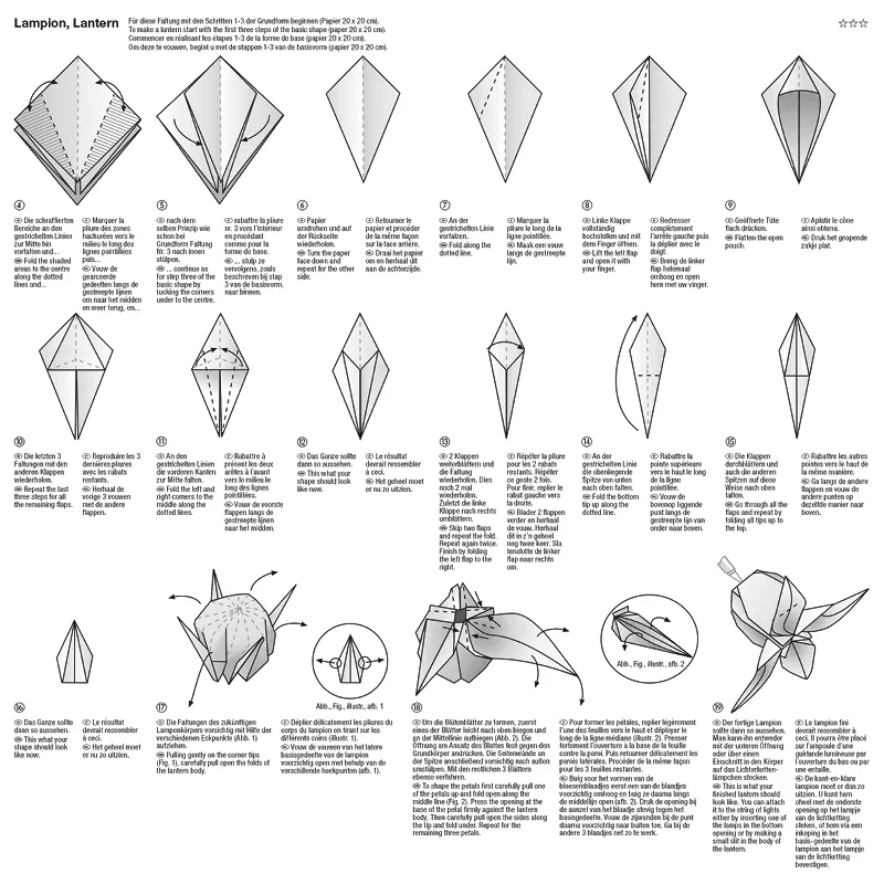 Lichterpapier-Faltblätter 30x30 cm, 12 Blatt