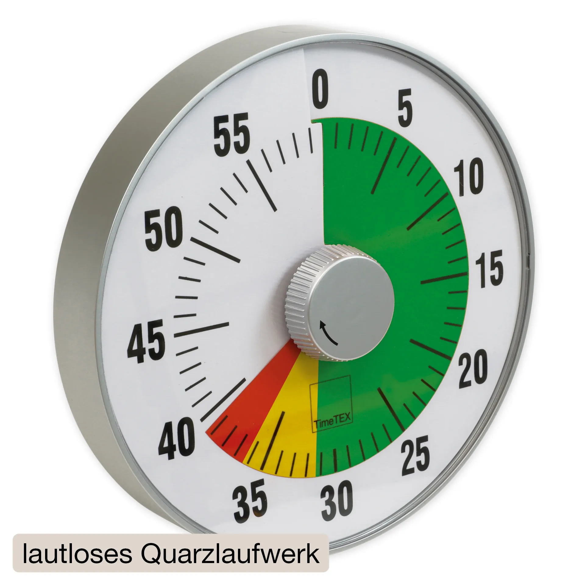 TimeTEX Zeitdauer-Uhr "lautlos" L, 19 cm ø mit Ampelscheibe