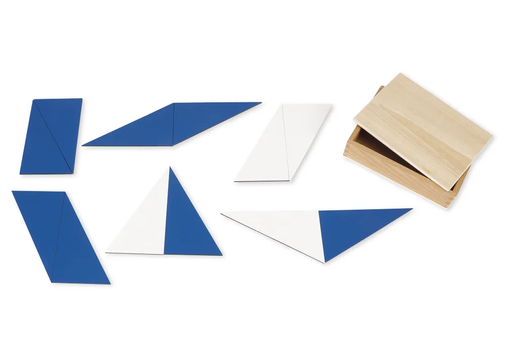 TimeTEX Zwölf Blaue Dreiecke "Montessori Premium"