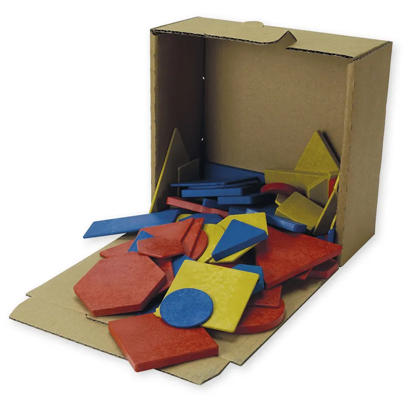 Geometrische Flächen aus RE-Wood Maxi, 60-tlg. in Box